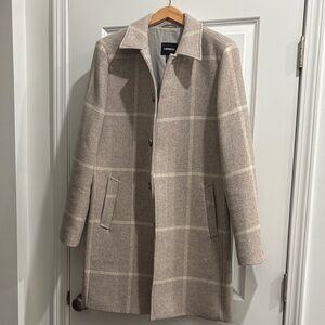 Express Tan Plaid Coat
